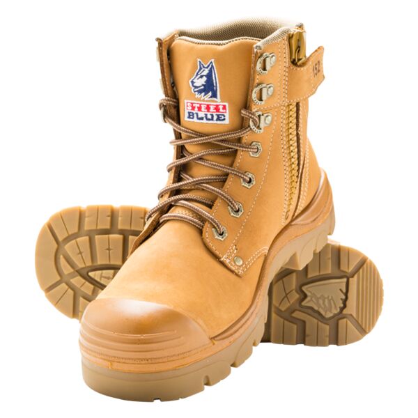 Steel Blue Argyle Zip Side with Bump Toe Steel Toe Safety Boot Thumbnail