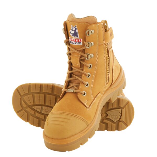 STEEL BLUE SOUTHERN CROSS ZIP SIDE SAFETY WORK BOOT  Thumbnail