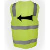 JB's Hi Vis (D+N) Zip Safety Vest Thumbnail