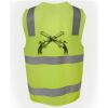 JB's Hi Vis (D+N) Zip Safety Vest Thumbnail