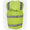 JB's Hi Vis (D+N) Zip Safety Vest Thumbnail