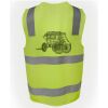 JB's Hi Vis (D+N) Zip Safety Vest Thumbnail