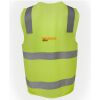 JB's Hi Vis (D+N) Zip Safety Vest Thumbnail